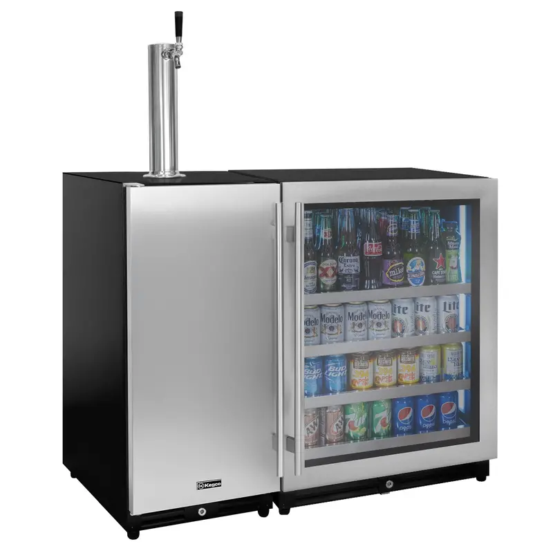 Kegco 24-Inch Beverage Center + 15-Inch Single-Tap Kegerator Combo 1