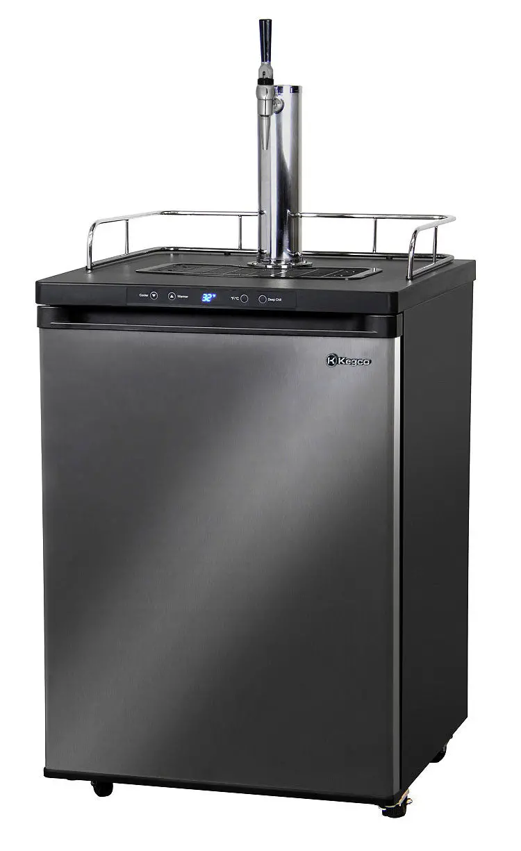 Kegco 24-Inch Black & Stainless Digital Guinness-Compatible Single-Tap Kegerator 1