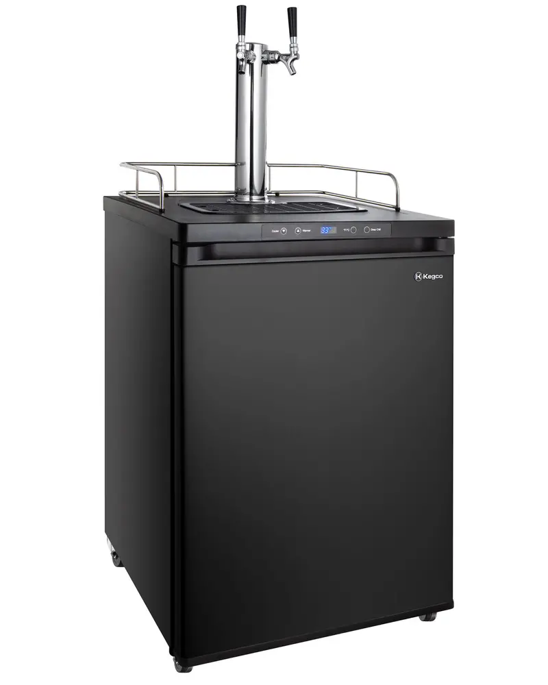 Kegco 24-Inch Digital Cold Brew Kegerator – Dual-Tap, Black Commercial Model 1