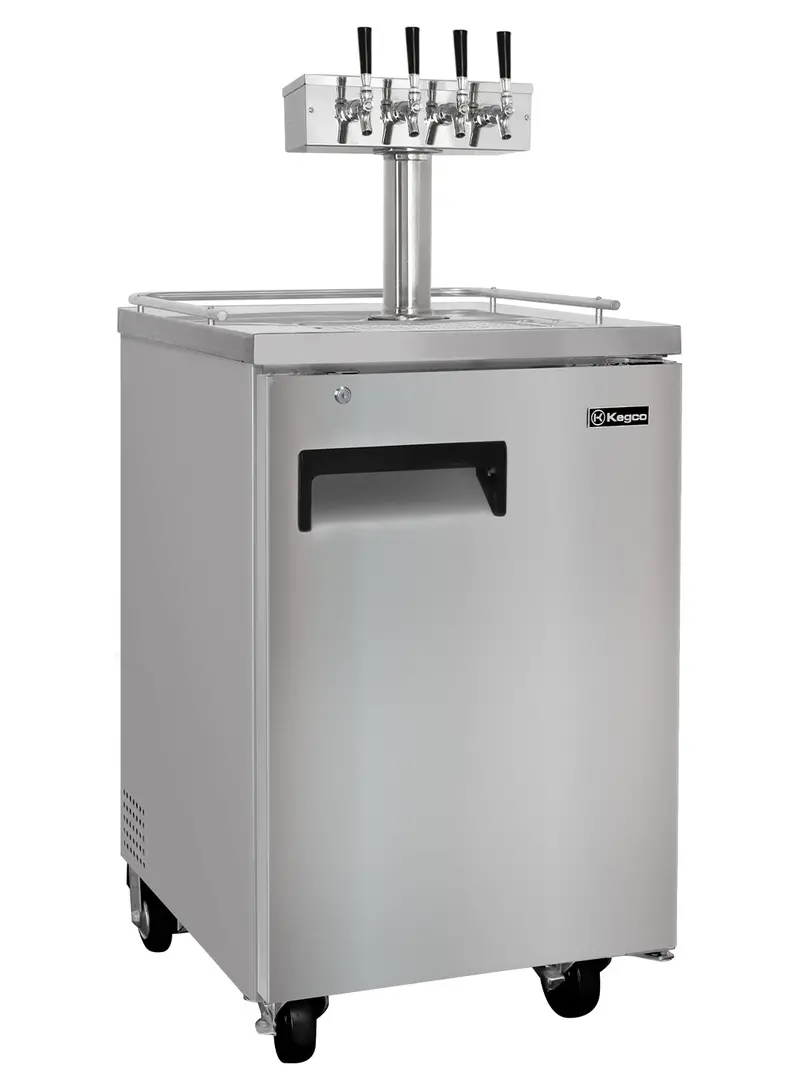 Kegco 24-Inch Four-Tap All-Stainless Commercial Draft System 1