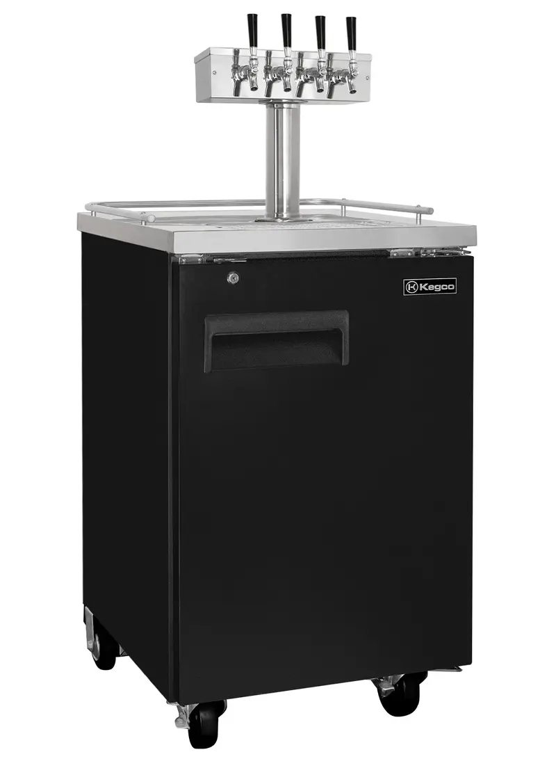 Kegco 24-Inch Four-Tap Black Commercial Kegerator 1