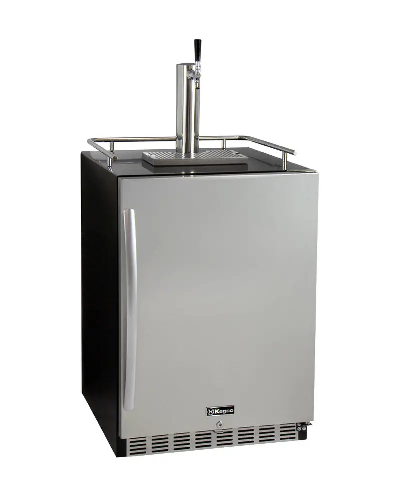 Kegco 24-Inch Kombucha Kegerator – Black Built-In With Right-Hinge Door 1