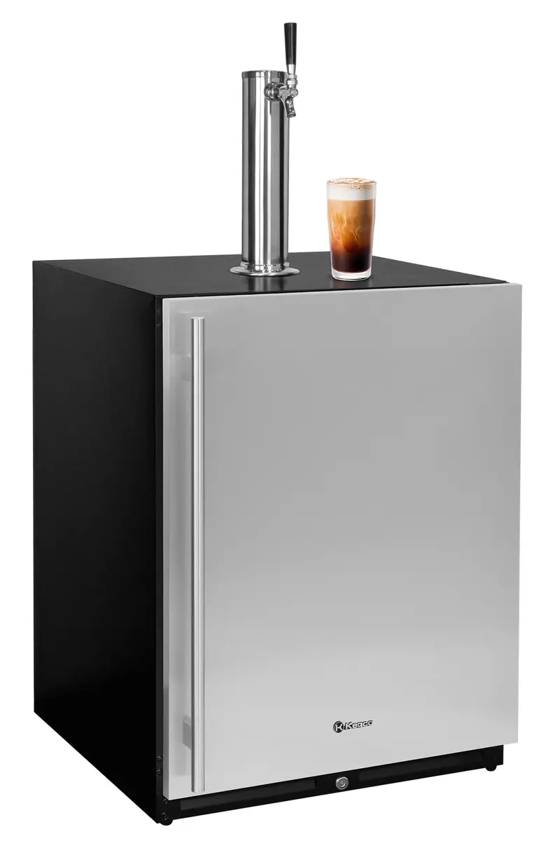 Kegco 24-Inch Single-Tap Stainless Steel Nitro Coffee Kegerator – Built-In, Right-Hinge 1