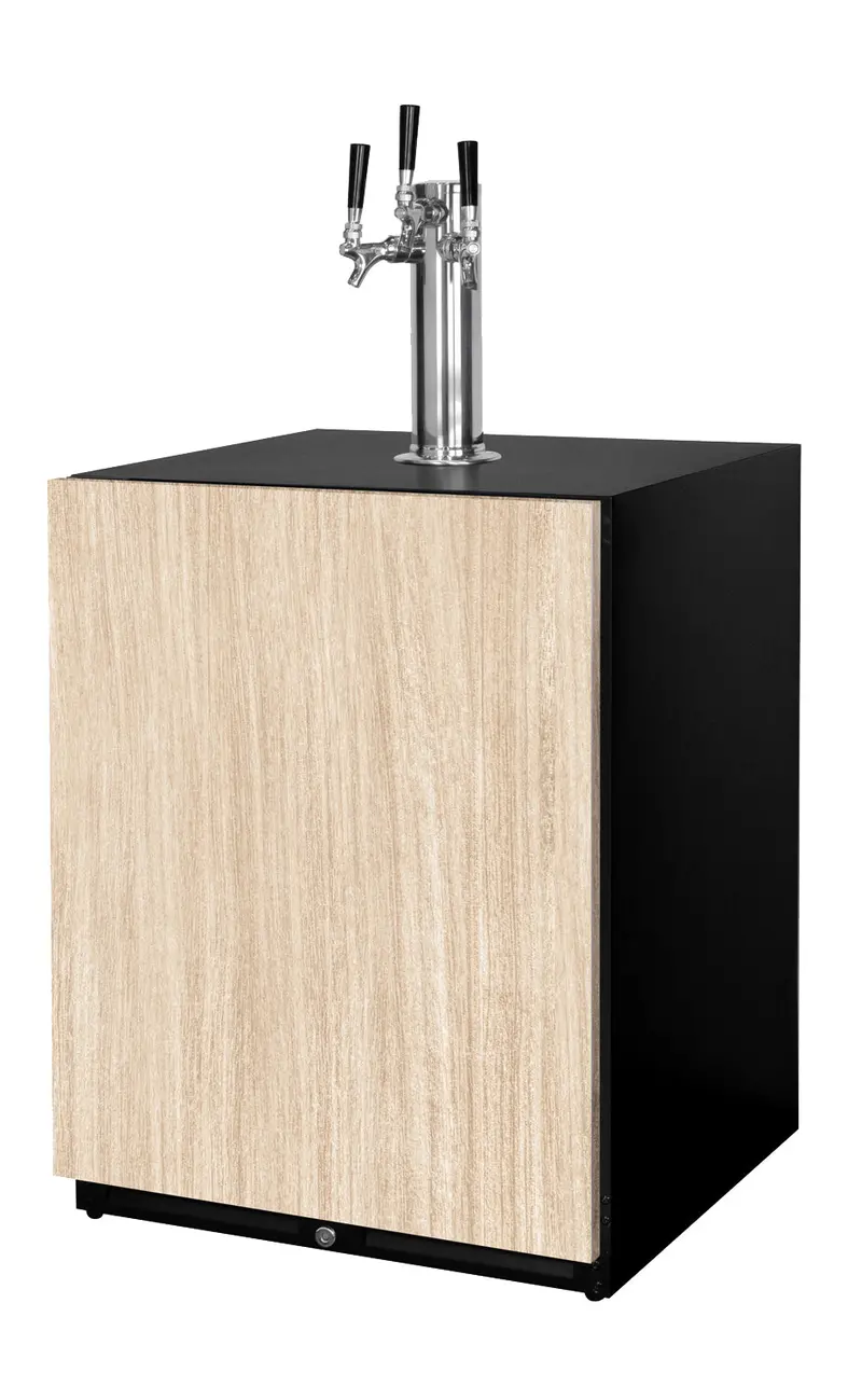Kegco 24" Panel-Ready Ada Nitro Coffee Kegerator – Triple Tap, Left-Hinge Built-In 1