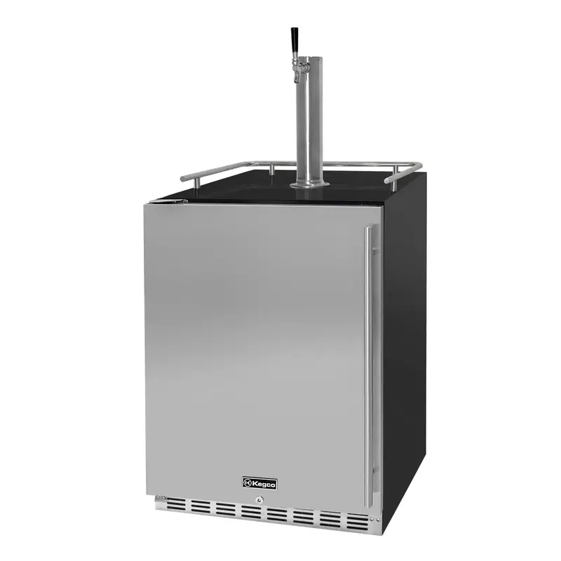 Kegco 24" Stainless Steel Built-In Digital Left-Hinge Single-Tap Kegerator W/ Kit 1