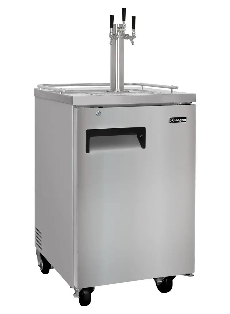 Kegco 24" Triple-Tap All-Stainless Commercial Kegerator With Robust Cooling System 1