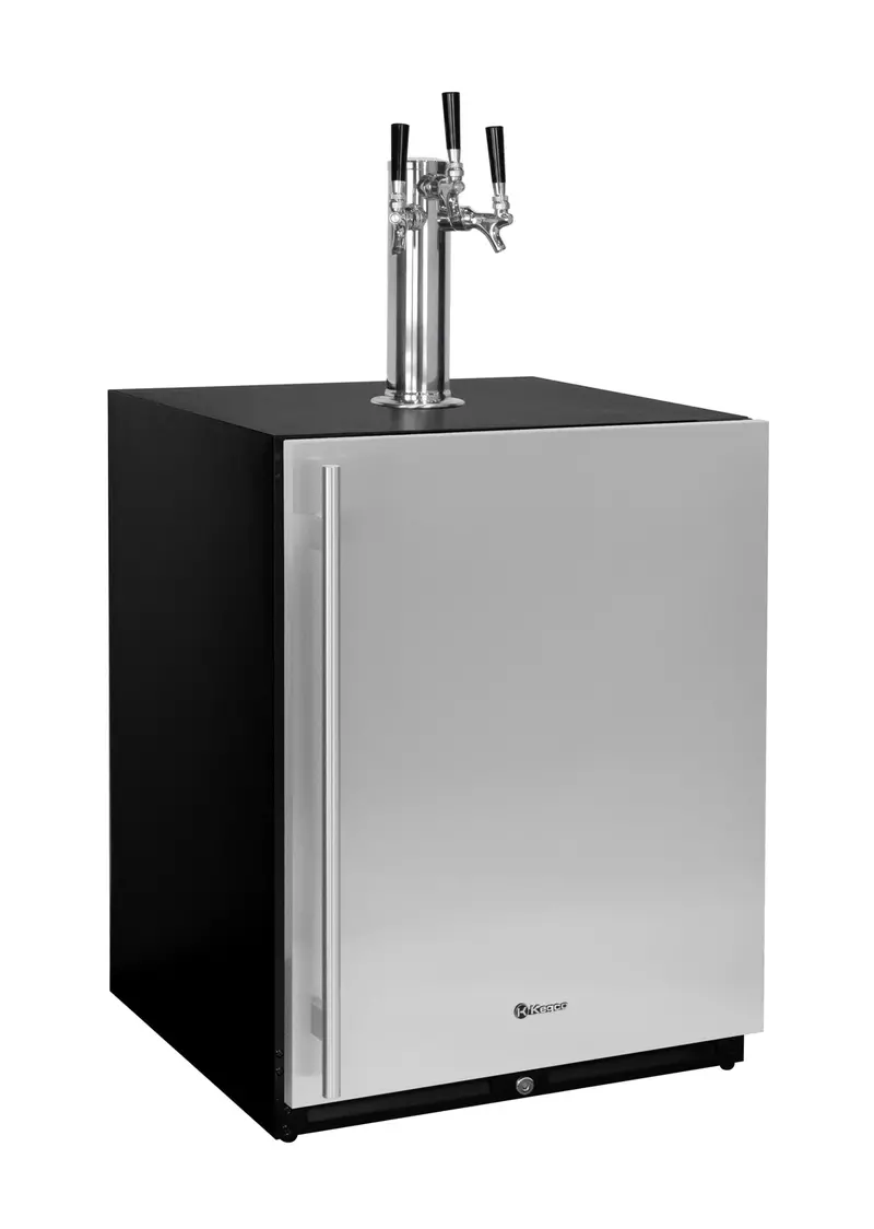 Kegco 24" Triple-Tap Nitro Coffee Kegerator – Stainless Steel, Ada-Compliant, Right-Hinge Built-In 1