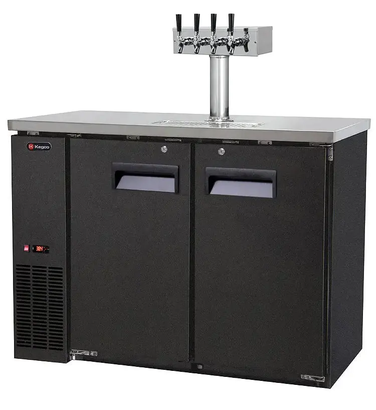 Kegco Clearance: 4-Faucet Black Craft Beer Kegerator – Value-Priced Commercial Unit 1