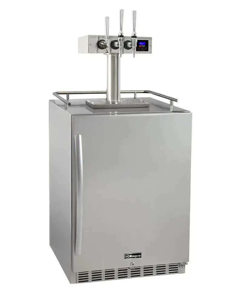 Kegco Hot Draft® 24" All-Stainless Triple-Tap Nitro Dispenser – Built-In Commercial Model 1