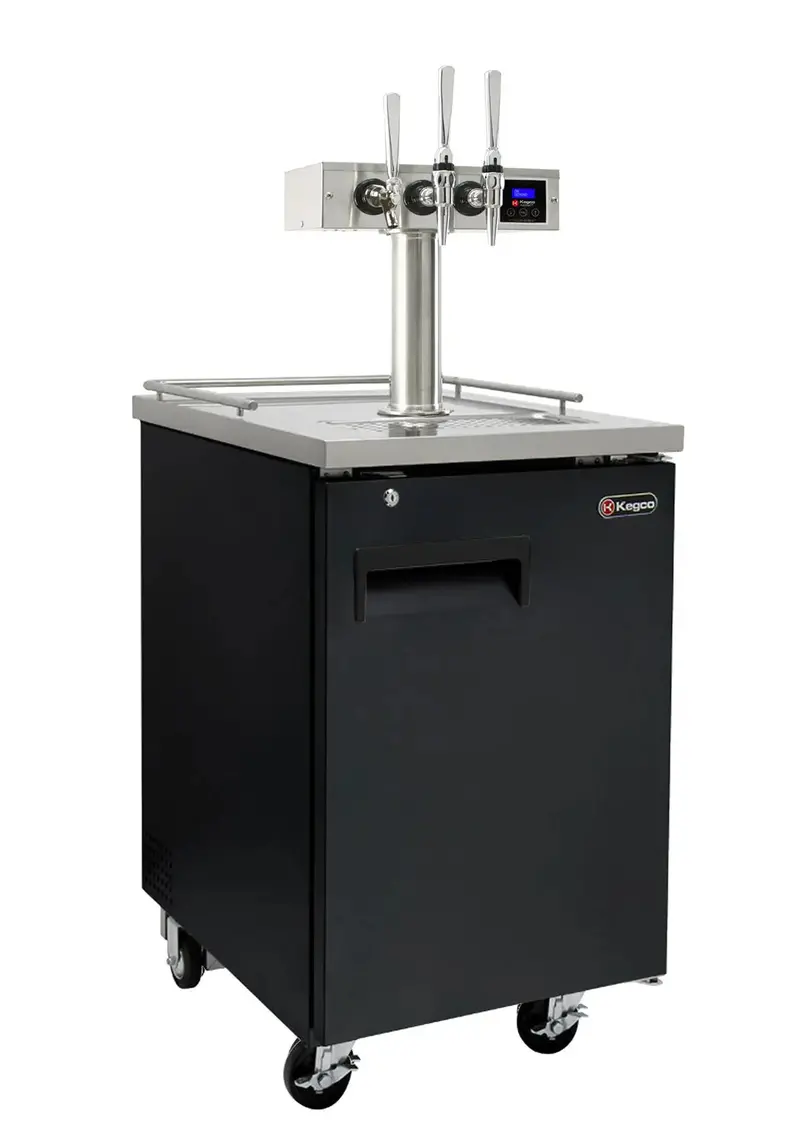 Kegco Hot Draft® 24" Triple-Tap Nitro Cold Brew Dispenser – Black Commercial Edition 1