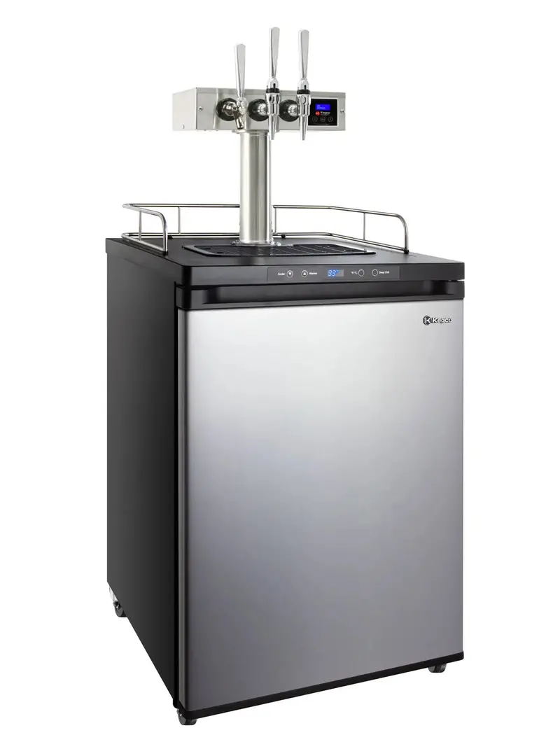 Kegco Hot Draft® 24" Triple-Tap Nitro Dispenser – Stainless Steel Body, Digital Precision 1