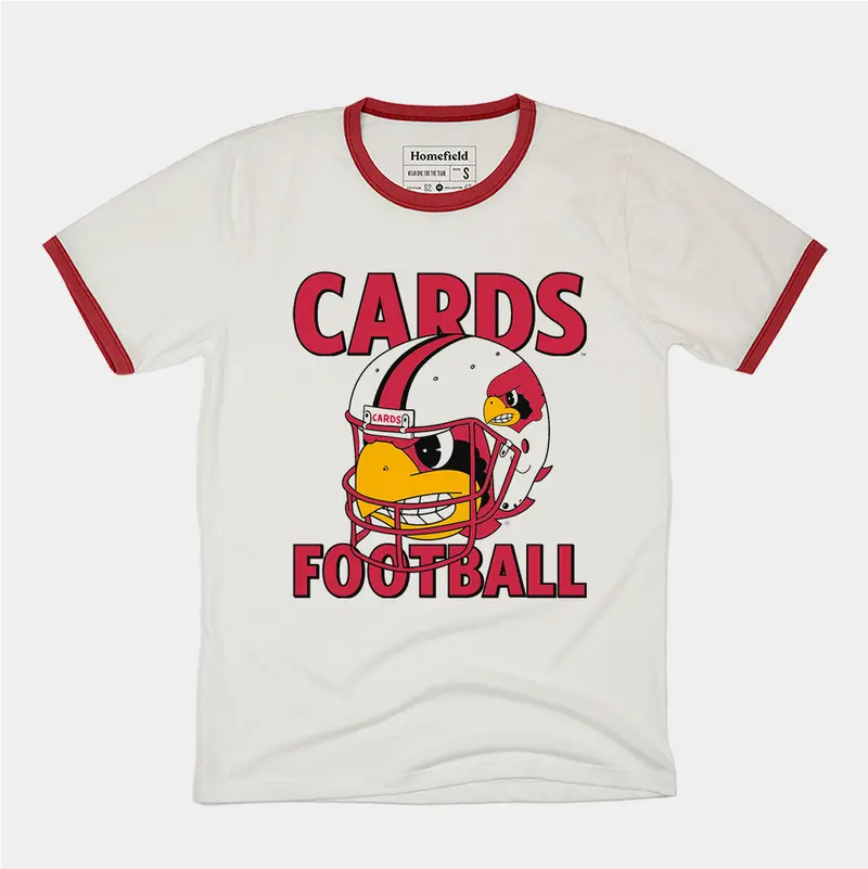 Louisville Cards Football Ringer T-Shirt 1