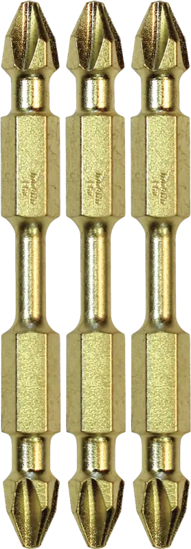Makita Impact Gold 3-Pack Phillips Bit – #2 Size, 2-1/2" Length (Model B-39584) 1