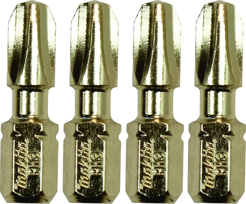 Makita Impact Gold 4-Pack Phillips Insert Bit – #3 Size (Model B-34964) 1