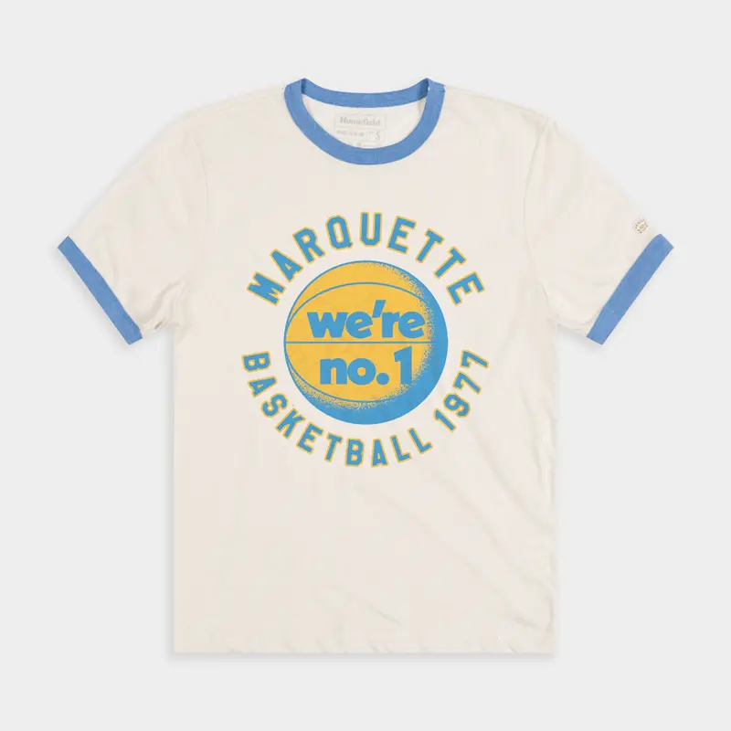 Marquette Golden Eagles 1977 Championship Tee – "We'Re No. 1" Ringer 1