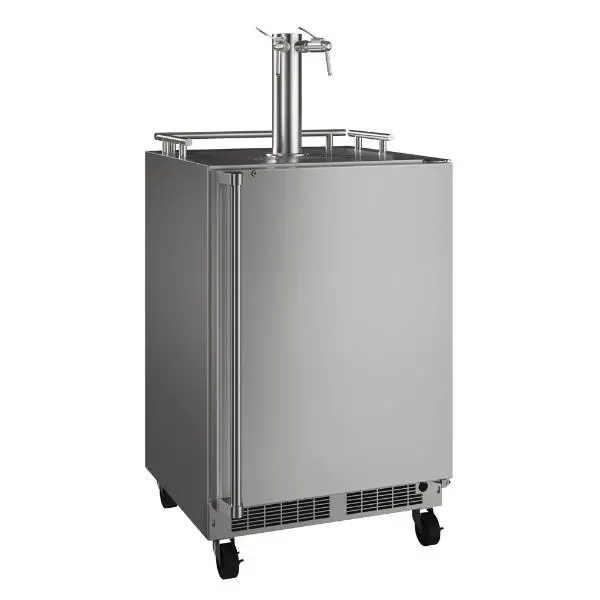 Marvel 24-Inch Dual-Tap Outdoor Mobile Wine Dispenser – Stainless Steel Construction 1
