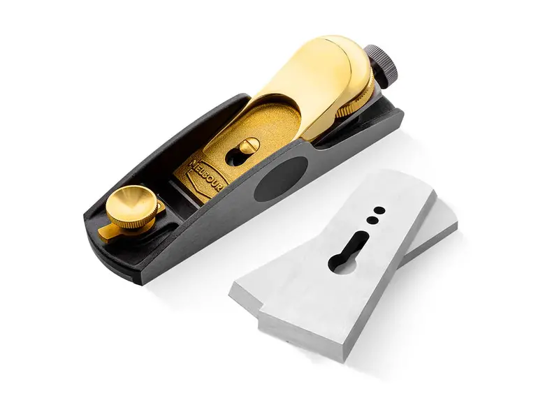 Melbourne Tool Co. Low-Angle Block Plane Featuring 25°/38°/50° Bevel-Up M2 Hss Blades 1