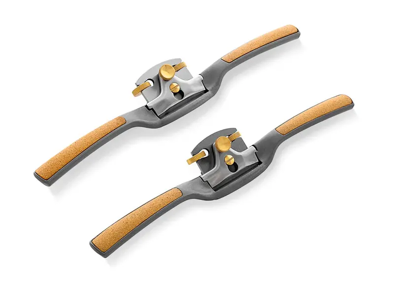 Melbourne Tool Co. Spokeshave Kit: Flat & Round Sole, Hss Blade, Stainless Body 1