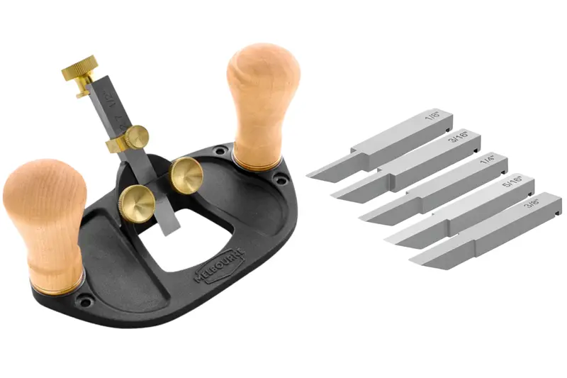 Melbourne Tool Company Large Router Plane With Six Interchangeable Blades (1/8" To 1/2") 1