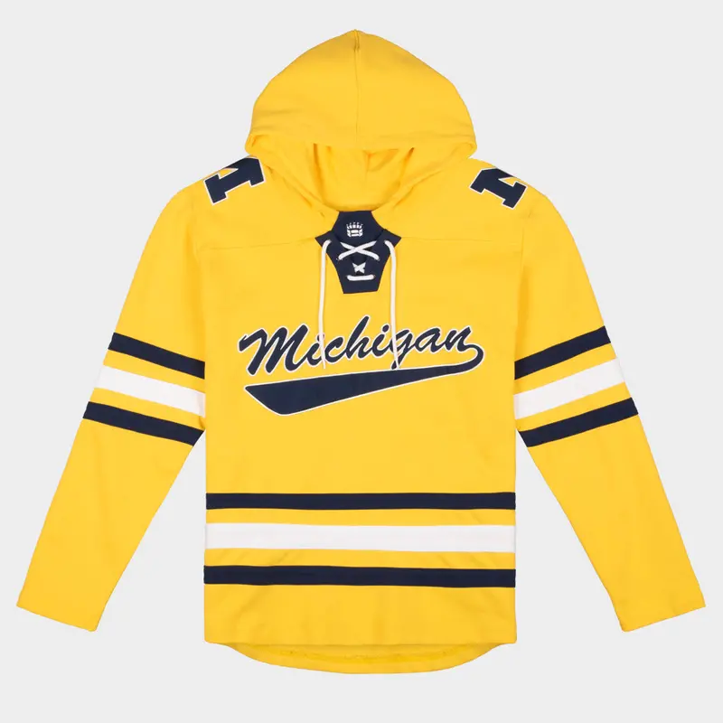 Michigan Wolverines Ice Hockey Hoodie – Premium Rinkside Fan Gear 1