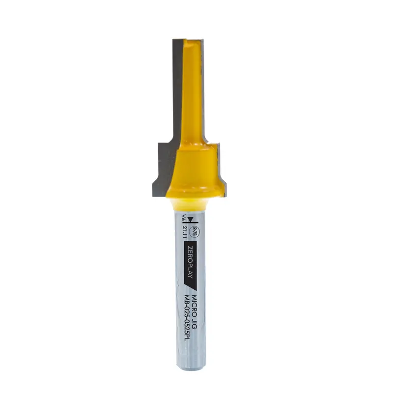 Microjig Zeroplay 2-Step Plunge Router Bit — 1/4" Shank Precision Bit 1