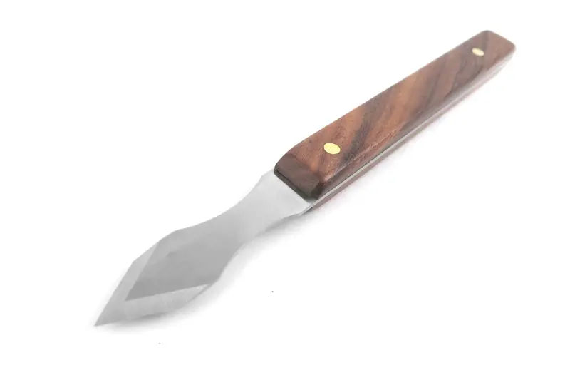 Mikov Thin-Blade Dual-Bevel Marking Knife – 0.060" Steel, Finger Indents, Rosewood Handle 1
