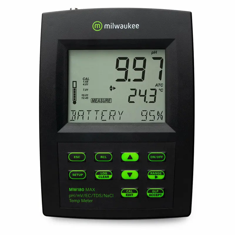 Milwaukee Mw180 Max Multi-Parameter Bench Meter – Ph/Mv/Ec/Tds/Nacl/Temp With Data Logging 1