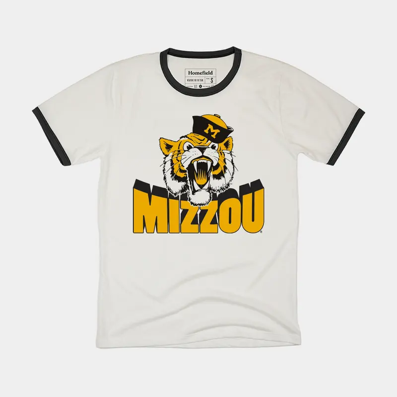 Mizzou Vintage Tiger Graphic Ringer T-Shirt 1