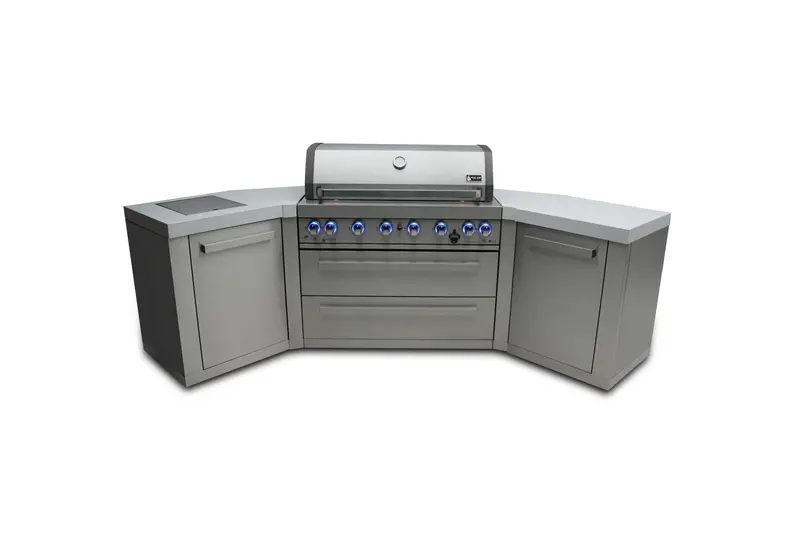 Mont Alpi Mai805-45 – Original 6-Burner Outdoor Kitchen Grill With 45° Corner Layout 1