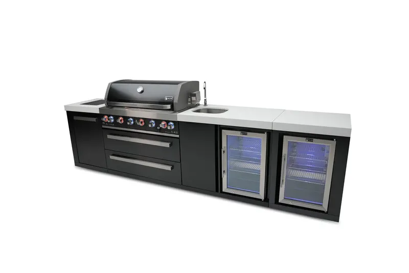 Mont Alpi Mai805-Bssbevfc 805 Island – Black Stainless Steel With Beverage Center & Refrigerated Cabinet 1