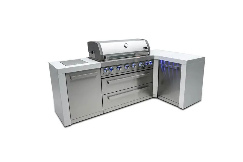 Mont Alpi Mai805-D90 L-Shaped 6-Burner Outdoor Kitchen Island 1