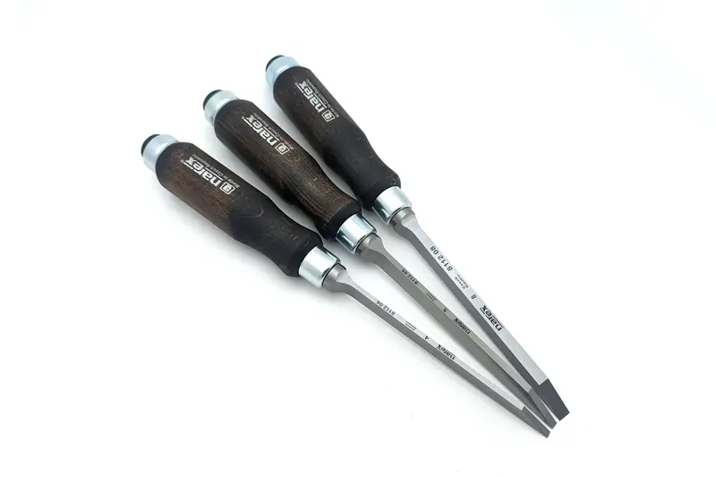 Narex 3-Piece Carbide Mortise Chisel Set: 4Mm, 5Mm, And 8Mm Blades 1
