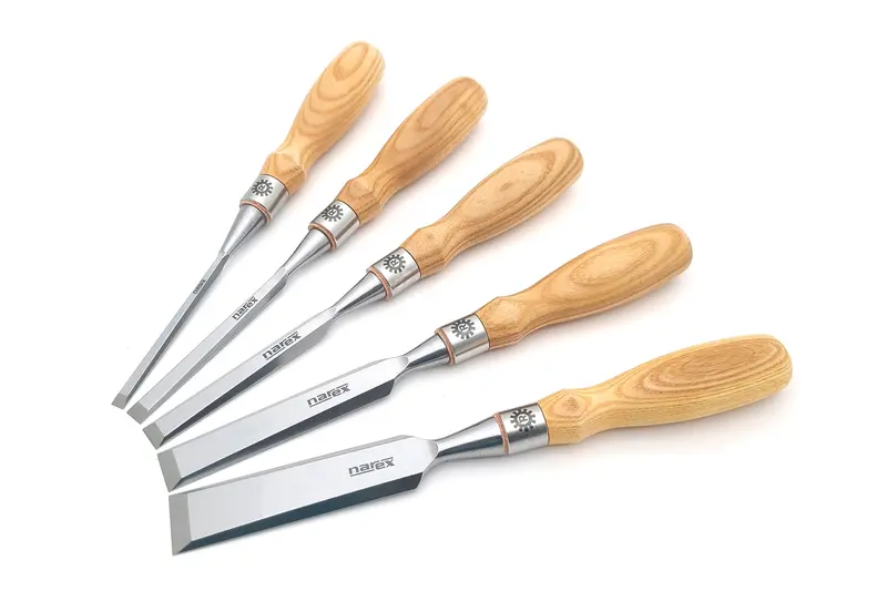 Narex Richter Extra Bevel Edge Chisel Set — 5-Piece (1/4", 3/8", 1/2", 3/4", 1") 1