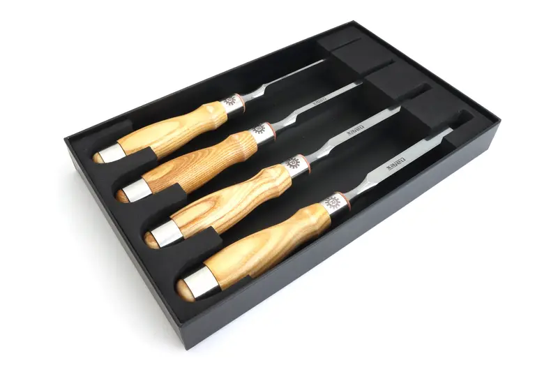 Narex Richter Mortise Chisel Set – 4-Piece (1/8", 1/4", 3/8", 1/2") In Display Box 1