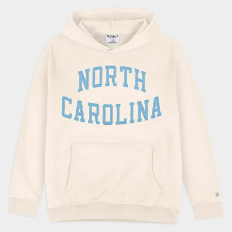 North Carolina Tar Heels Vintage Applique Hooded Sweatshirt 1