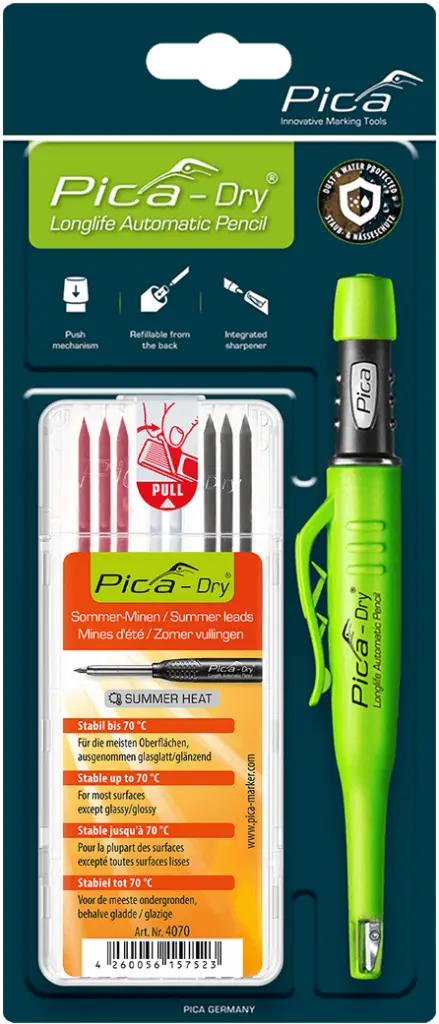 Pica Dry Summer Edition Automatic Pencil With 2.8Mm 2B Lead Pack 1