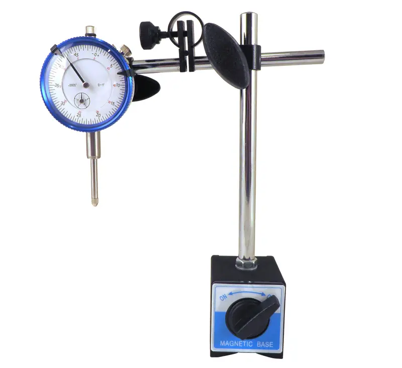 Precision Magnetic Base With 176 Lb Pull, Fine Adjustment Mechanism And Sae Dial Test Indicator 1