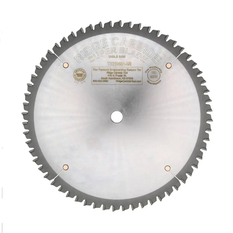 Ridge Carbide 10" Full-Kerf Crosscut Blade — 60T, Atb Grind For Precision Cuts 1