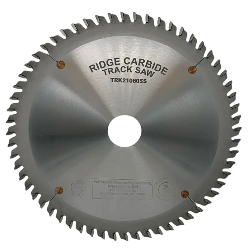 Ridge Carbide 210Mm 60-Tooth Tcg Track Saw Blade – Festool Ts75 Compatible, -2° Hook, Thin-Kerf Non-Ferrous Material Blade 1