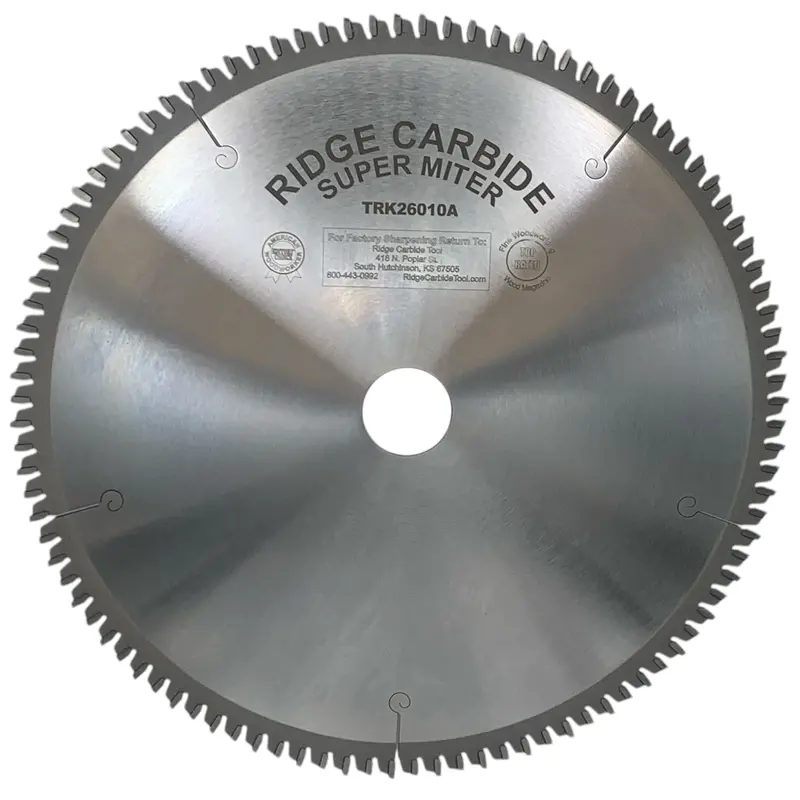 Ridge Carbide 260Mm 100-Tooth Atb Miter Saw Blade – Festool Kapex Compatible, -2° Hook, Thin-Kerf Wood-Cutting Blade 1
