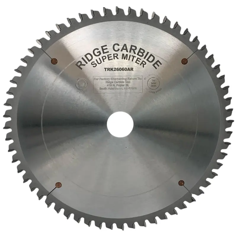 Ridge Carbide 260Mm 60-Tooth Alternate Raker (4+1) Miter Saw Blade – Festool Kapex Compatible, -5° Hook, Thin-Kerf Precision Crosscut Blade 1