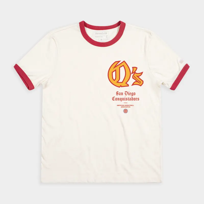 San Diego Conquistadors Aba 'Q' Ringer Tee 1