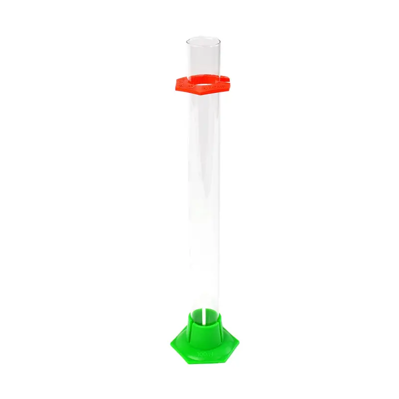 Shock-Resistant Glass Test Jar With Protective Rubber Bumpers 1