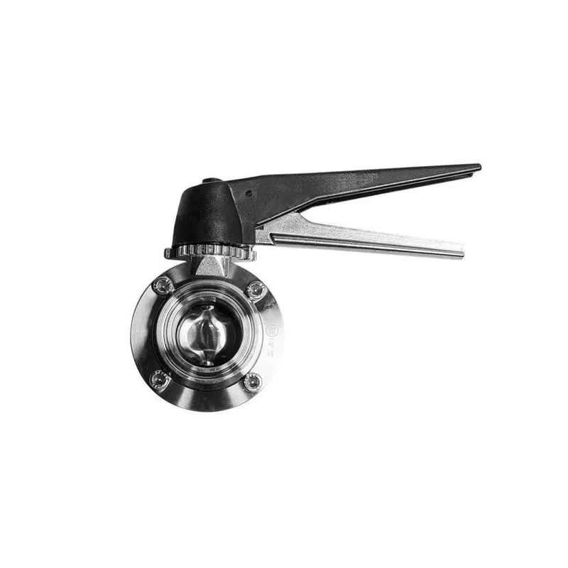 Spike Brewing 1.5" Tri-Clamp Stainless Steel Butterfly Valve With Squeeze Trigger 1