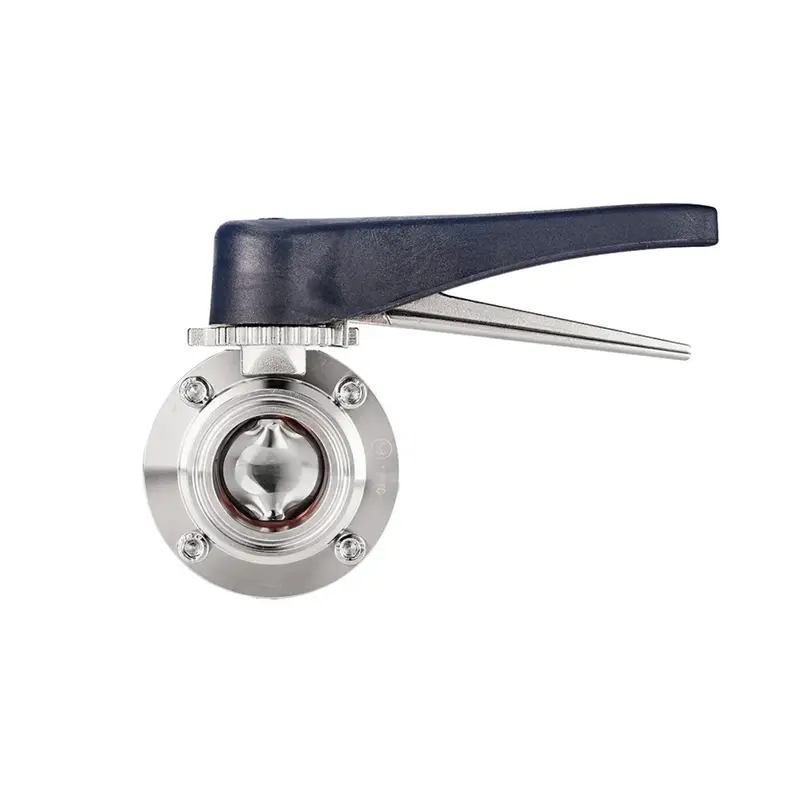 Spike Brewing 2" Sanitary Butterfly Valve With Squeeze-Trigger Actuation 1