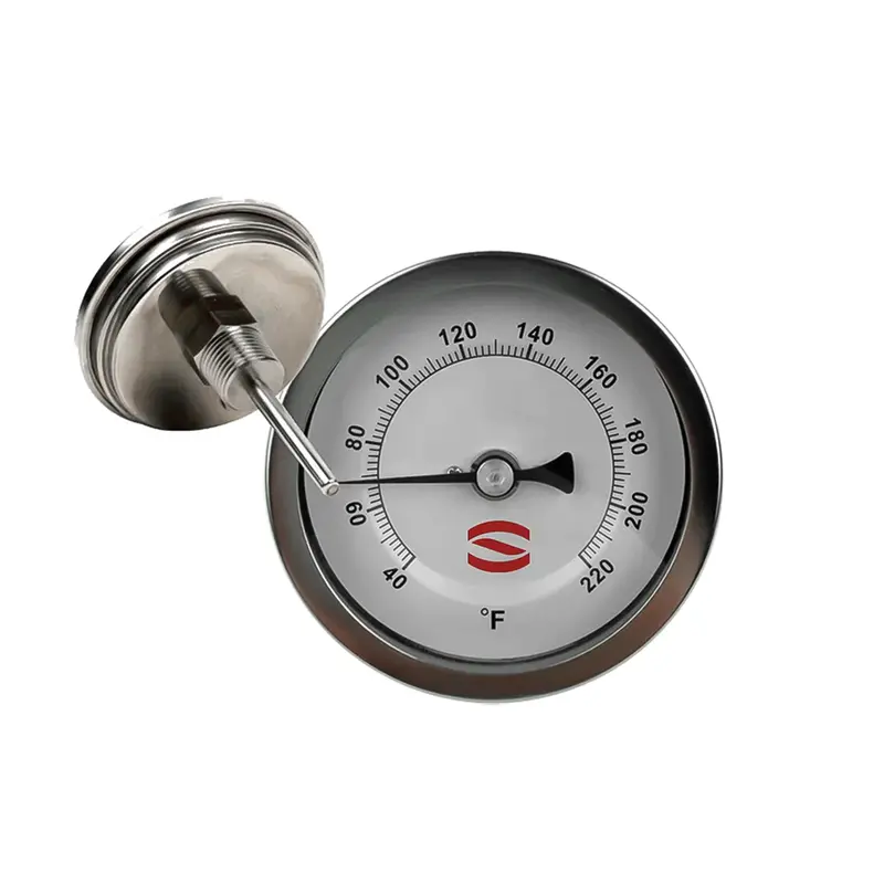 Spike Brewing Non-Adjustable 1/2" Npt Thermometer With 3" Dial Face 1