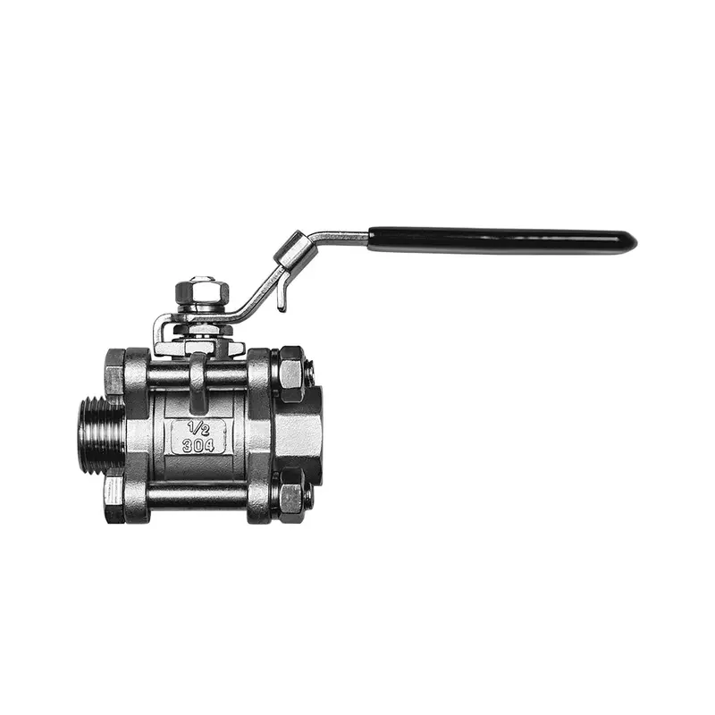 Spike Brewing | Stainless Steel 3 Piece Ball Valve - 1/2” Male Npt 1