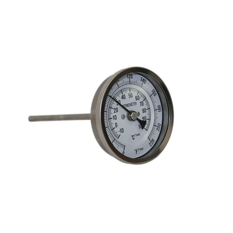 Stainless Steel 1/2" Npt Thermometer 6" Probe 1