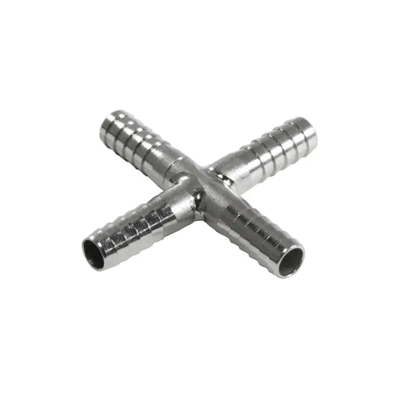 Stainless Steel Cross Gas Line Splitter – 3/8" Fitting 1