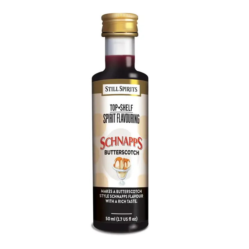 Still Spirits Top Shelf Butterscotch Schnapps Flavoring – 50 Ml Mini Bottle 1